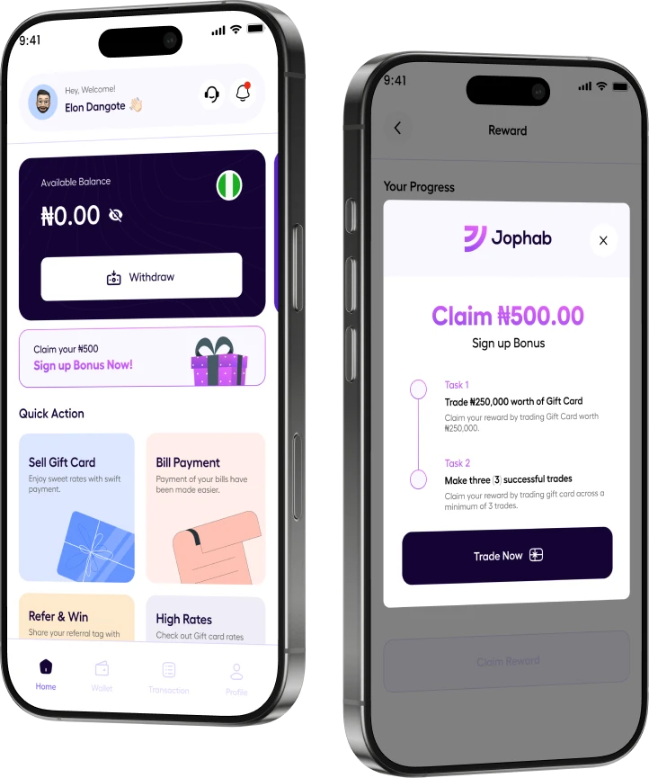 Jophab app rewards interface